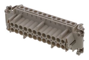 MOLEX 93601-0297 重载型连接器, 灰色, 93601 Series, 插入件, 24触芯, 24B, 插座, 螺丝口
