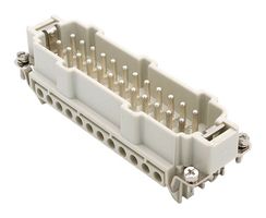 MOLEX 93601-0307 Heavy Duty Connector, Grey, 93601 Series, Insert, 24 Contacts, 24B, Plug, Screw Pin