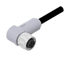 AMPHENOL CONEC 43-12429 Sensor Cable, A Coded, 90° M12 Receptacle, Free End, 5 Positions, 5 m, 9.8 ft