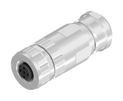AMPHENOL CONEC 43-00114 传感器连接器, M12, 母, 5路, 螺丝插座, 直形线缆安装