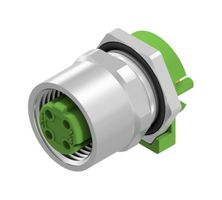 AMPHENOL CONEC 43-01223 Sensor Connector, M12, Female, 4 Positions, PCB Socket, Straight Panel Mount