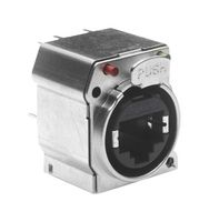 AMPHENOL AUDIO RJX8FB5VGYEB 模块连接器, RJ45 插座, 1 x 1 (端口), 8P8C, Cat5e, IP40, 面板PCB安装