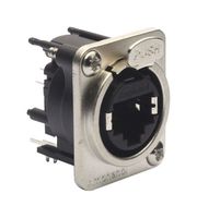 AMPHENOL AUDIO RJX8FD5VB 模块连接器, RJ45 插座, 1 x 1 (端口), 8P8C, Cat5e, IP40, 面板PCB安装