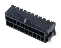 MOLEX 43045-2021 Pin Header, Wire-to-Board, 3 mm, 2 Rows, 20 Contacts, Through Hole Right Angle