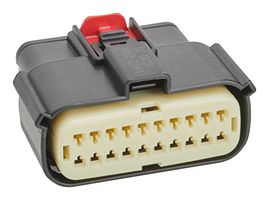 MOLEX 33472-2060. 车用连接器外壳, 灰色, MX150 33472 Series, 插座, 20 路, Molex MX150 33012, 33001系列插座触点和MX150 343454001密封插座腔塞