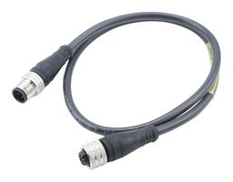 MOLEX 120007-0475 传感器电缆, M12,双端, Micro-Change插头, Micro-Change插座, 4路, 3 m, 9.84 ft, Micro-Change 120007 Series