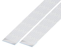 GCT 10-24-A-0101-C-4-08-4-T FFC/FPC线缆, 24 芯, 1 mm, 同相触芯, 4 ", 101 mm, 白色
