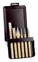 RENNSTEIG 421 002 0 凿子/冲头工具套装,6 件,包括平头冷凿、横切凿、4 mm中心冲头、3 mm和 4 mm冲头