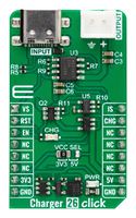 MIKROELEKTRONIKA MIKROE-5882 附加电路板,Charger 26 Click,MAX1811,电池充电器,GPIO,3.3V/5V 输入