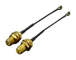 DFROBOT FIT0833 射频/同轴电缆组件, 3.9 ", 100 mm, RG1.13, MHF1 型插头, SMA插座, 50 ohm