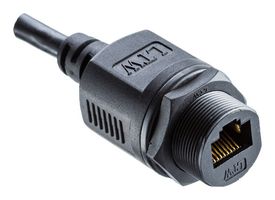 AMPHENOL LTW RCP-5SAFFM-SLM7B01 以太网线缆, 屏蔽, Cat5e, 密封 RJ45 插座至自由端, FTP (金属箔双绞线), 黑色, 1 m, 3.3 ft