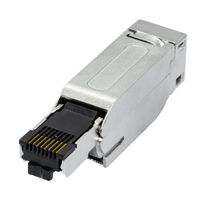 MULTICOMP PRO MP013684 Modular Connector, Field Installable, RJ45 Plug, 1 x 1 (Port), 8P8C, Cat6a, IP20, Cable Mount