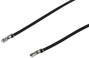 MOLEX 219672-1122 连接电缆, 28AWG, 预压接引线Zero-Hachi插座至Zero-Hachi插座, 5.9 ", 150 mm, Zero-Hachi 219672 Series, 黑色