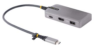 STARTECH 104B-USBC-MULTIPORT 转换器,USB-C多端口适配器,HDMI,3端口USB集线器,100W PD直通,WWCB