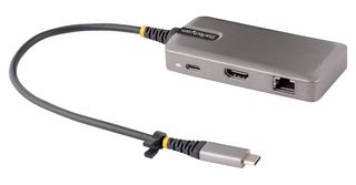 STARTECH 103B-USBC-MULTIPORT 转换器,USB-C多端口适配器,HDMI,2端口USB集线器,100W PD直通,GbE,WWCB
