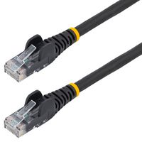 STARTECH N6LPATCH3MBK Ethernet Cable, 3m LSZH CAT6 Ethernet Cable, 100W PoE RJ45 UTP Patch Cord Snagless, Black