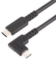STARTECH RUSB31CC50CMBR USB 线缆,1.6 ft(0.5 m)坚固型直角 USB-C 线缆,USB 10Gbps,USB-C 数据传输线