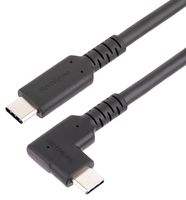 STARTECH RUSB315CC2MBR USB 线缆，6 ft（2 m）坚固耐用的直角 USB-C 线缆，USB 5 Gbps，USB-C 数据传输线