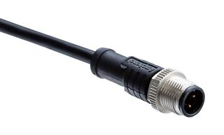 AMPHENOL LTW M12A-05BMMM-SL8B02 传感器电缆, 注模, M12 插头, 自由线端, 5路, 2 m, 6.6 ft, M Series