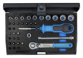 GEDORE 1822373 Socket Set, 1/4" Drive, 37 Pieces