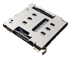 MULTICOMP PRO MP013697 存储卡连接器, Nano SIM, 直接插入-锁定, 6 触点