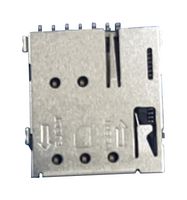 MULTICOMP PRO MP013698 存储卡连接器, Nano SIM, 推-推, 6 触点, 铜合金, 镀镍触芯