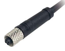 MULTICOMP PRO MP013723 传感器电缆, 1A, 黑色, M5 插座, 自由线端, 4路, 1 m, 3.3 ft, MP LEV connectors