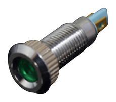 MULTICOMP PRO MPAD06NF-2JG24V 发光二极管指示器 面板安装, 扁平头, 绿色, 24 V, 6 mm, IP65