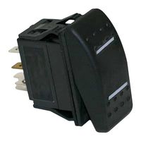 MULTICOMP PRO MPX5-134ANN-NABA-1NN-S 翘板开关, IP67, 开-关-开, SPDT, 不发光, 面板、咬合, 黑色