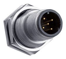 AMPHENOL LTW HDM12A-05PMMP-SF8002 传感器连接器, 黑色, M Series, M12, 公, 5路, PCB插头, 直形面板安装