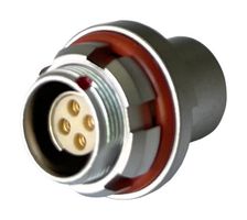 MULTICOMP PRO MCP-M0RS104P-IP68 圆形连接器, 标准圆形连接器, MP IP68 Metal Push Pull Series, 面板安装插座, 4 触点, PCB插座, 推挽
