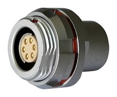 MULTICOMP PRO MCP-M1RS106P-IP68 圆形连接器, Standard Circular Connector, MP IP68 Metal Push Pull Series, 面板安装插座, 6 触点, PCB插座, 推挽