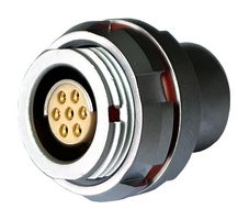 MULTICOMP PRO MCP-M1RS107P-IP68 圆形连接器, Standard Circular Connector, MP IP68 Metal Push Pull Series, 面板安装插座, 7 触点, PCB插座, 推挽