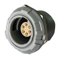 MULTICOMP PRO MCP-P1SRG06PGG 圆形连接器, Standard Circular Connector, MCP IP50 Push Pull, 面板安装插座, 6 触点, PCB插座, 推挽