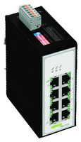 WAGO 852-1102 开关, 8 端口, 工业用, 非管理千兆以太网, DIN轨安装, RJ45 x 8, 10Mbps, 100Mbps, 1Gbps