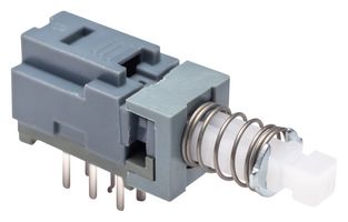 E-SWITCH PBH2UOANAGX 按钮开关, PBH Series, DPDT-DB, 开-(开), 柱塞盖