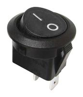 E-SWITCH RR111C1121 翘板开关, IP54, 关-开, SPST, 不发光, 面板、咬合, 黑色, RR1 Series