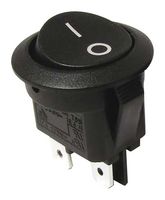 E-SWITCH RR812C1121 Rocker Switch, Off-On, DPST, Non Illuminated, Panel Mount, Black, RR8 Series