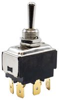 E-SWITCH ST242D00 拨动开关, 关-开, DPDT, 不发光, ST2 Series, 面板安装, 20 A