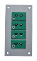 LABFACILITY IM-K-FF + FMP-4 热电偶连接器,微型,绿色,45 x 85mm面板,K型,插座,4路,IEC,面板安装