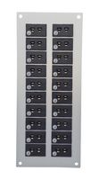 LABFACILITY IM-J-FF + FMP-20 热电偶连接器,微型,黑色,75 x 175mm面板,J型,插座,20路,IEC,面板安装