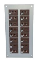 LABFACILITY IM-T-FF + FMP-16 热电偶连接器,微型,棕色,75 x 145mm面板,T型,插座,16路,IEC,面板安装
