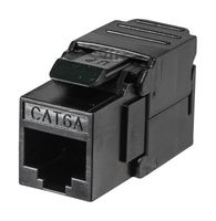 TUK SGKBKCT Modular Connector, Black, RJ45 Jack, 1 x 1 (Port), 8P8C, Cat6, Cat6a, Cable Mount, Panel Mount