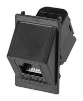 TUK SGKCT645BKPT Modular Connector, Black, RJ45 Jack, 1 x 1 (Port), 8P8C, Cat6, Cat6a, Snap-In