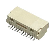 MULTICOMP PRO MP013817 引脚针座, 线至板, 1 mm, 1 排, 12 触点, 表面安装直角, MP 1MM Lock Wire-to-Board
