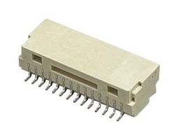 MULTICOMP PRO MP013819 引脚针座, 线至板, 1 mm, 1 排, 14 触点, 表面安装直角, MP 1MM Lock Wire-to-Board