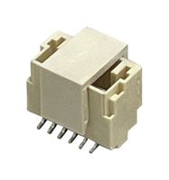 MULTICOMP PRO MP013825 引脚针座, 线至板, 1 mm, 1 排, 6 触点, 表面安装直型, MP 1MM Lock Wire-to-Board