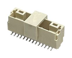 MULTICOMP PRO MP013833 引脚针座, 线至板, 1 mm, 1 排, 14 触点, 表面安装直型, MP 1MM Lock Wire-to-Board