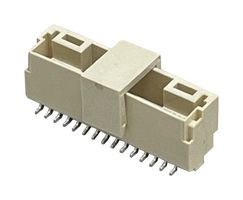 MULTICOMP PRO MP013834 引脚针座, 线至板, 1 mm, 1 排, 15 触点, 表面安装直型, MP 1MM Lock Wire-to-Board