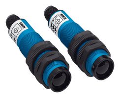 SICK VS/VE18-4P3640 Photo Sensor, 20 m, PNP, Through Beam, 10 to 30 VDC, 4 Pin M12 Connector, 2.8 °, V18 Series